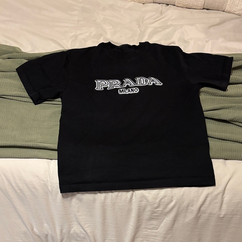Prada Black Graphic Tee